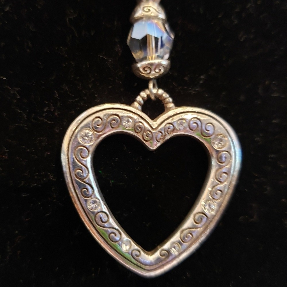 Brighton Heartland pendent necklace‎ heart with crystals reversible